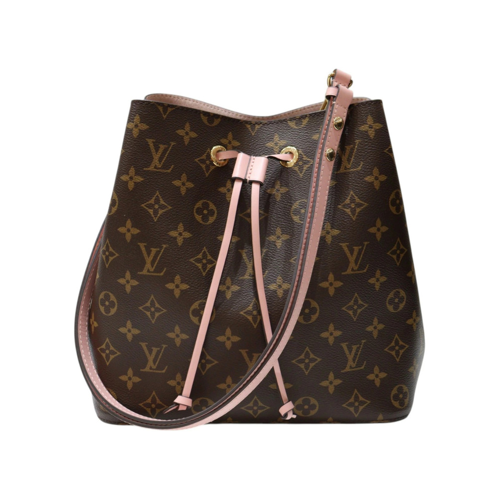 LOUIS VUITTON NeoNoe Monogram Canvas Rose Pink Poudre Pink Brown Shoulder Bag